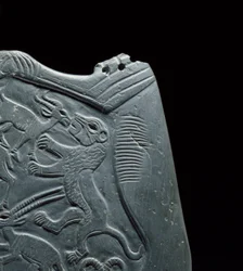 Ceremonial Palette with a Reservoir for Grinding Eye Paint (detail)